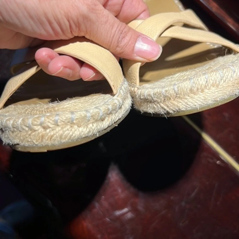 Joie espadrille‎ sandal heels size 9 cream